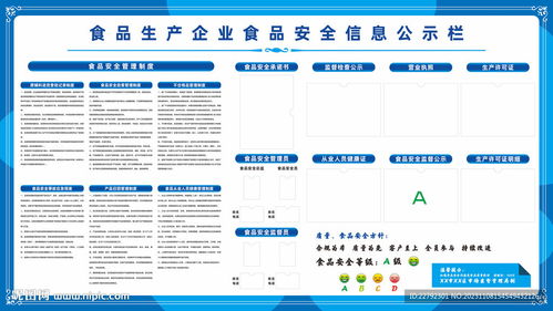 标准最新食品生产安全信息公示栏设计图与信息系统集成服务详解
